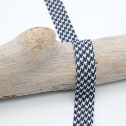 Biais Géométrique 18MM Pied De Poule - Maison Klem