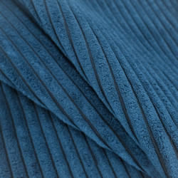 Velours Grosses Côtes Zoé Bleu - Maison Klem