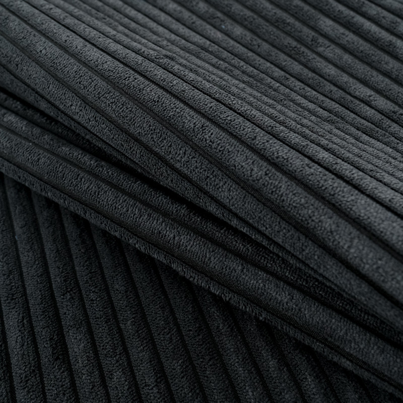 Velours Grosses Côtes Zoé Noir - Maison Klem