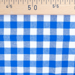 Vichy Grande Largeur Bleu Royal - Maison Klem