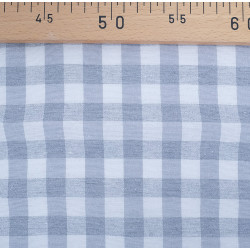 Vichy Grande Largeur Gris Clair - Maison Klem