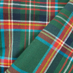 Tissu Motif Ecossais Noël Verde - Maison Klem