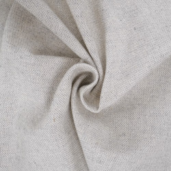 Toile Panama Effet Lin 140cm Gris - Maison Klem