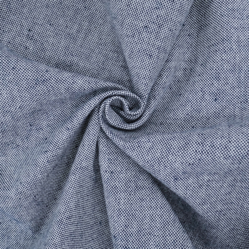 Toile Panama Effet Lin 140cm Bleu Marine - Maison Klem