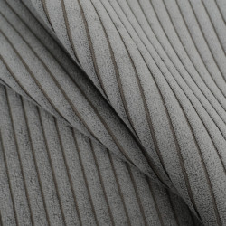 Velours Grosses Côtes Zoé Gris Foncé - Maison Klem