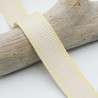 Sangle Rayure Fluo 30MM Ecru Et Jaune - Maison Klem