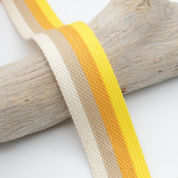 Sangle Rayure 30MM Jaune Moutarde - Maison Klem