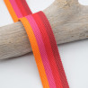 Sangle Rayure 30MM Orange Rose - Maison Klem