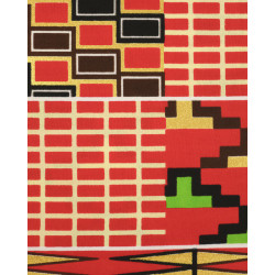 Tissu Wax Lurex Rouge Et Vert - Maison Klem