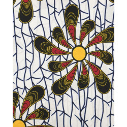 Tissu Wax Fleur Soleil - Maison Klem
