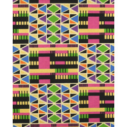 Tissu Wax Lurex Multicolore - Maison Klem