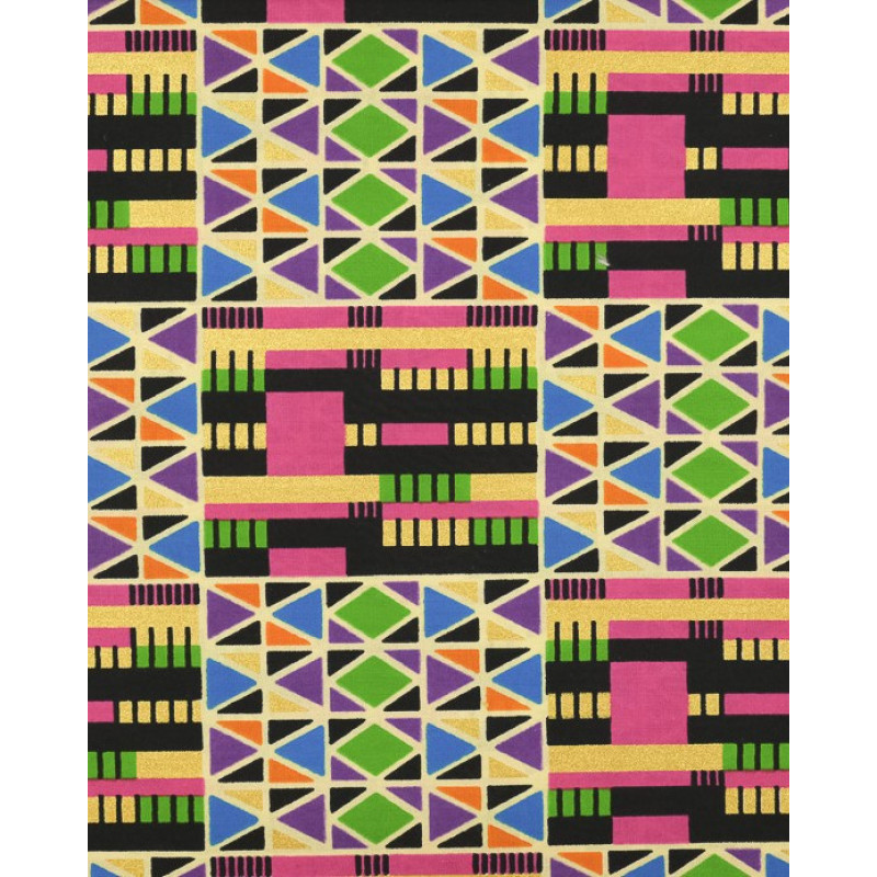 Tissu Wax Lurex Multicolore - Maison Klem