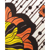 Tissu Wax Fleur Jaune Orange - Maison Klem