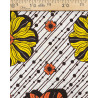 Tissu Wax Fleur Jaune Orange - Maison Klem