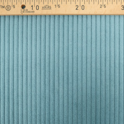 Velours Grosses Côtes Zoé Bleu Lagon - Maison Klem