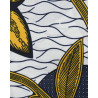 Tissu Wax Graphique Feuille Jaune - Maison Klem
