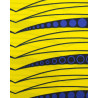 Tissu Wax Graphique Trait Jaune Et Bleu - Maison Klem