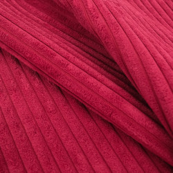 Velours Grosses Côtes Zoé Rouge - Maison Klem