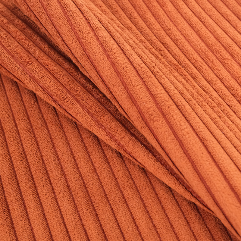 Velours Grosses Côtes Zoé Terracotta - Maison Klem