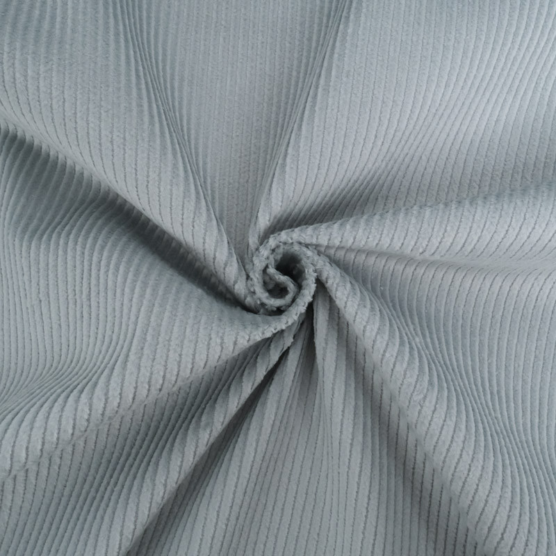 Terciopelo acanalado elástico Maé en color celadón