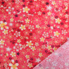 Coton Imprimé Lurex Sakura Rouge - Maison Klem