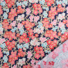 Coton Imprimé Lurex Flowers Marine - Maison Klem
