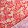 Coton Imprimé Lurex Flowers Rouge - Maison Klem