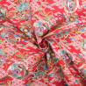 Coton Imprimé Lurex Asian Spirit Rouge - Maison Klem