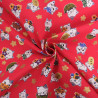 Coton Imprimé Lurex Bébé Chat Rouge - Maison Klem