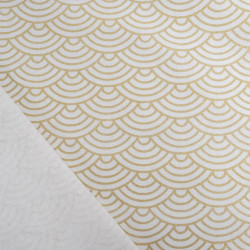 Coton Imprimé Lurex Eventails Ecrus - Maison Klem