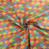 Coton Imprimé Lurex Eventails Multicolores - Maison Klem