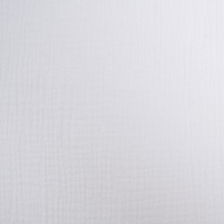 Double Gaze Unie 135CM blanc - Thaïs - Maison Klem