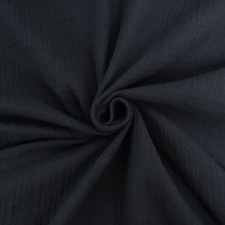 Double Gaze Unie 135CM noir - Maison Klem