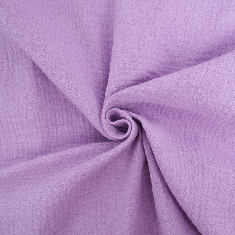 Double Gaze Unie 135CM Violet - Maison Klem