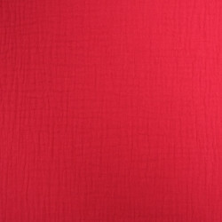 Double Gaze Unie 135CM Rouge - Thaïs- Maison Klem