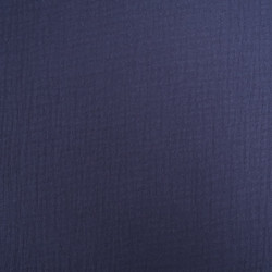 Double Gaze Unie 135CM Navy - Thaïs - Maison Klem