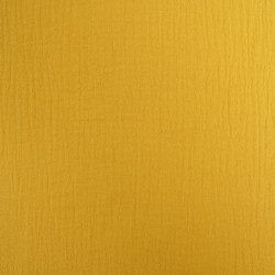 Double Gaze Unie 135CM Moutarde - Thaïs - Maison Klem