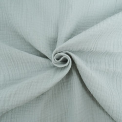 Double Gaze Unie 135CM vert tendre - Thaïs - Maison Klem