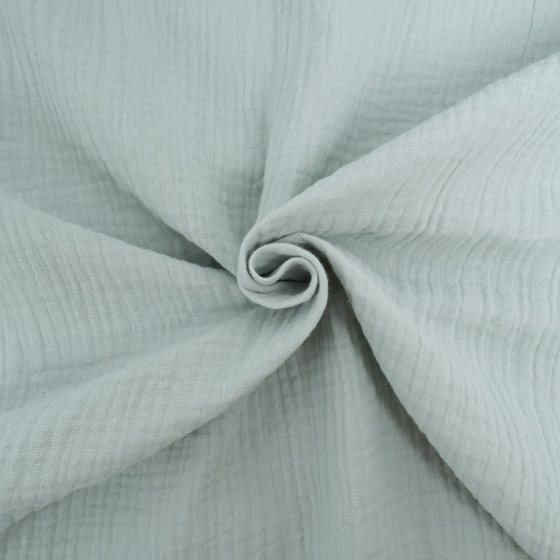 Double Gaze Unie 135CM vert tendre - Thaïs - Maison Klem