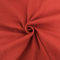 Double Gaze Unie 135CM terracotta - Thaïs - Maison Klem