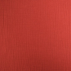 Double Gaze Unie 135CM Terracotta - Thaïs - Maison Klem