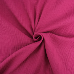 Double Gaze Unie 135CM framboise - Maison Klem