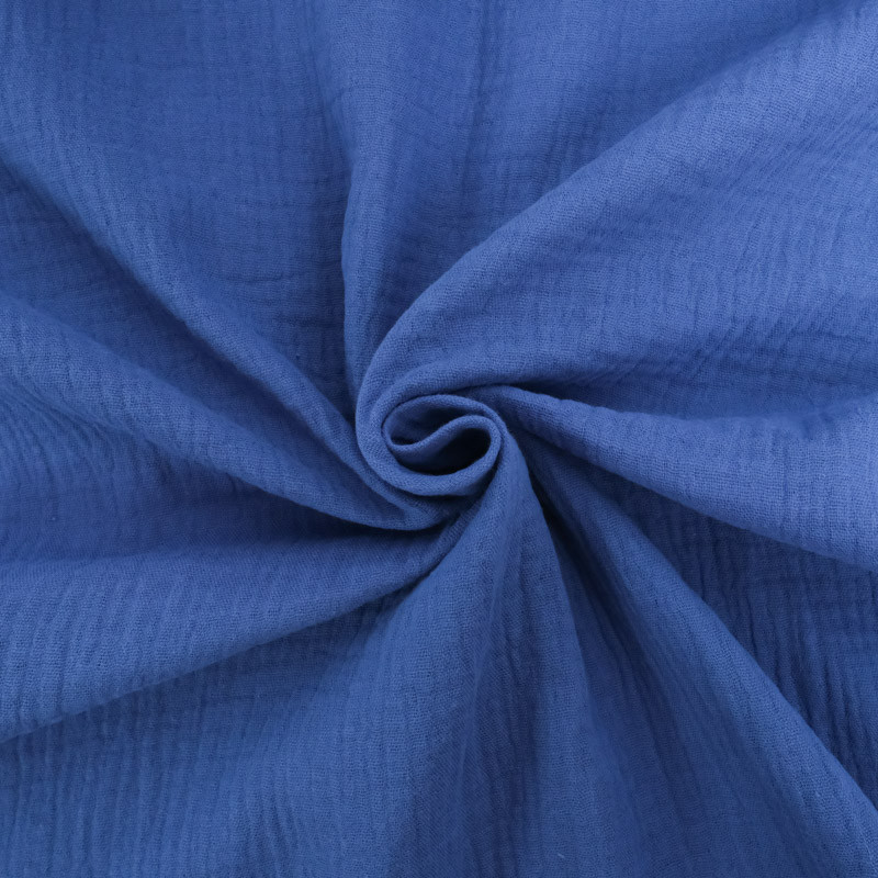 Double Gaze Unie 135CM Bleu Electrique - Thaïs - Maison Klem