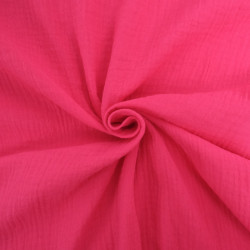 Double Gaze Unie 135CM fuchsia - Maison Klem