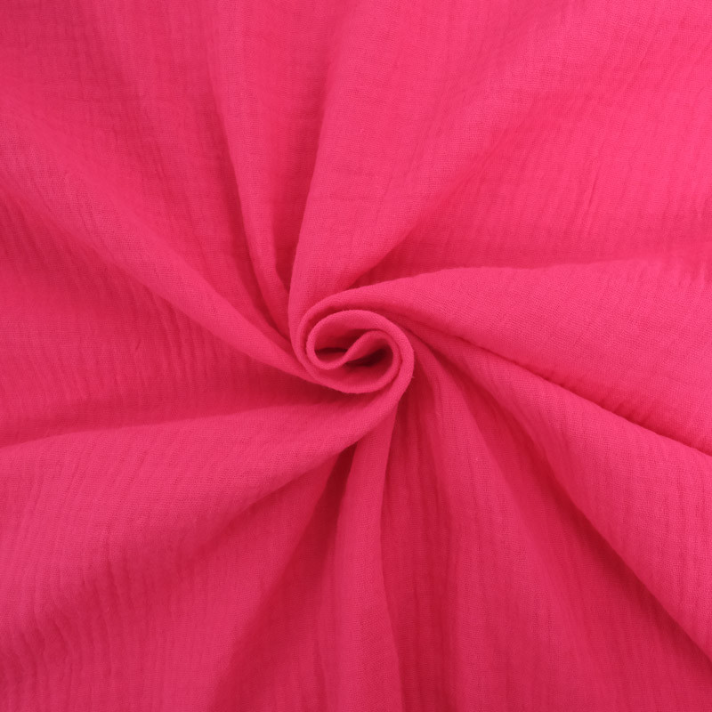 Double Gaze Unie 135CM fuchsia - Thaïs - Maison Klem