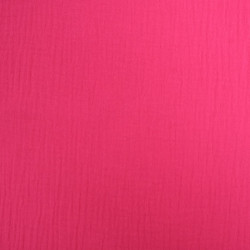 Double Gaze Unie 135CM Fuchsia - Thaïs - Maison Klem