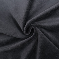Minky Lisse Uni Okeo-Tex Noir - Maison Klem