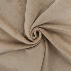 Minky Lisse Uni Okeo-Tex Taupe - Maison Klem
