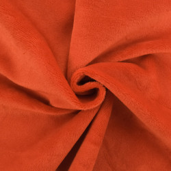 Minky Lisse Uni Okeo-Tex Brique - Maison Klem