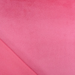 Minkee Lisse Uni Okeo-Tex Rose Vif - Maison Klem